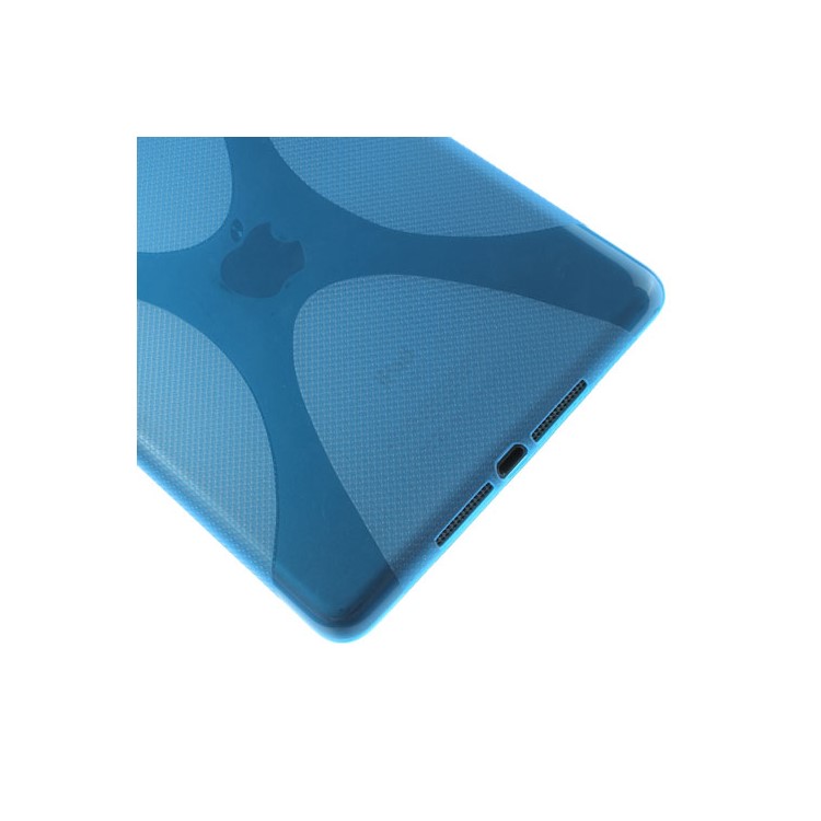 Skidproof X Shape Protective TPU Case for iPad Mini / iPad Mini with Retina display - Blue-7