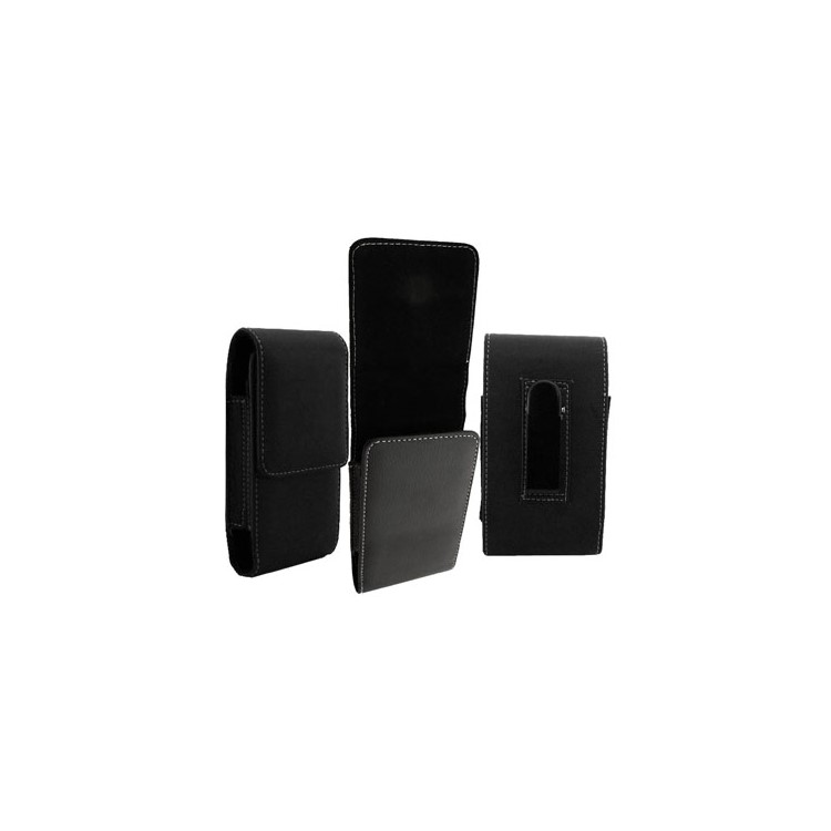 Black LuxeLeather Holster Case for iPhone 4,iPhone 3G,iPhone 3GS,HTC Desire (G7)-1