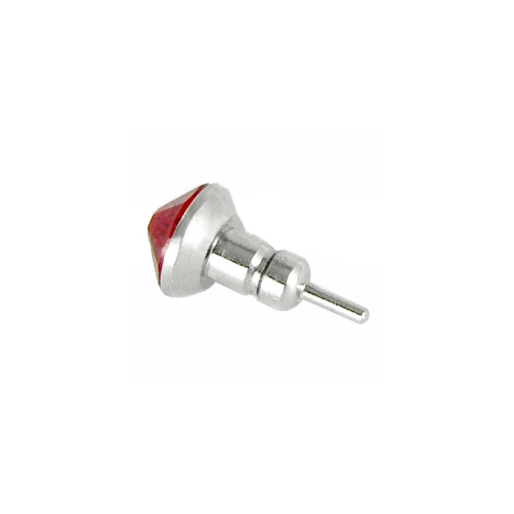 iPhone 4 Crystal Earphone Jack Anti-dust Plug Stopper and Sim Card Eject Pin (AT&T Verizon) - Red-2