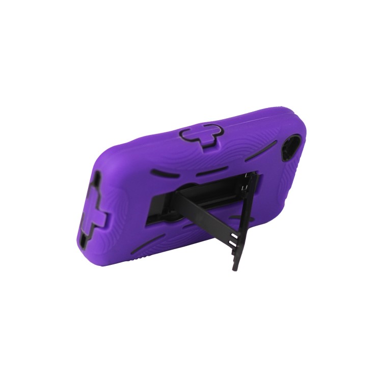Snap-on Defender Stand Case for iPhone 4 4S - Purple