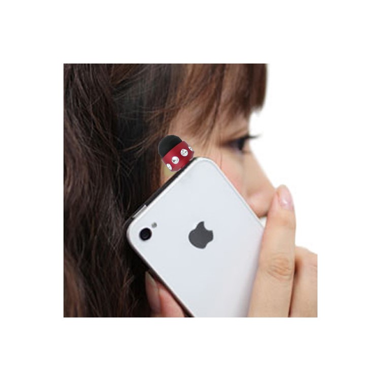 Smallest 3.5mm Plug Shiny Soft Touch Stylus Pen for Capacitive Touchscreen - Red-2