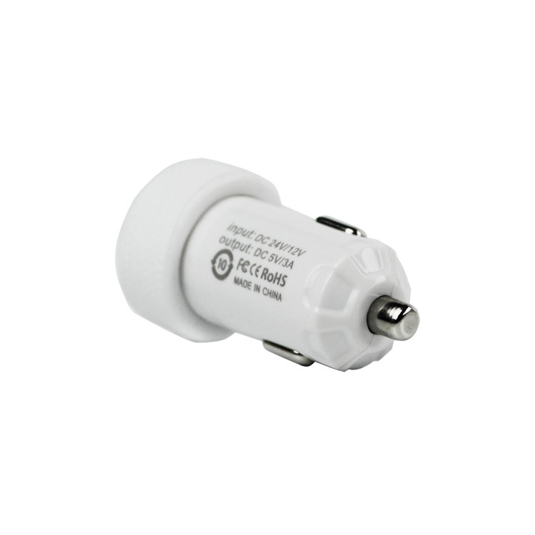 3A Car Cigarette Powered Dual USB Charger Adapter for iPhone iPod MP3 and etc - White-3