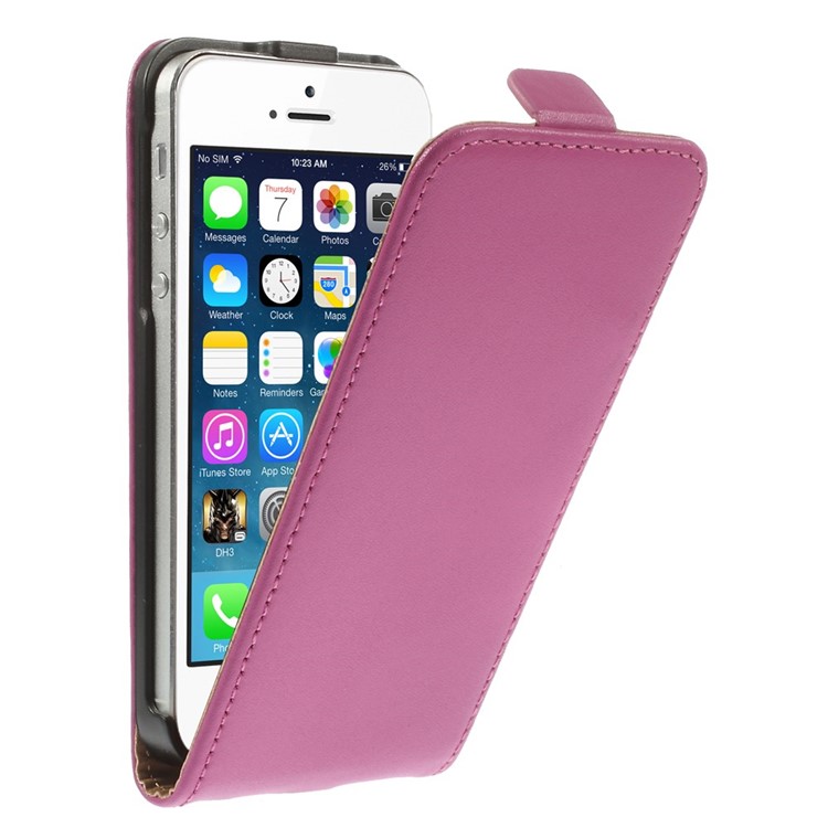 

Подлинная Сплит Кожаный Вертикальный Флип Чехол Для IPhone SE 5s 5 - розетка, iPhone 5s