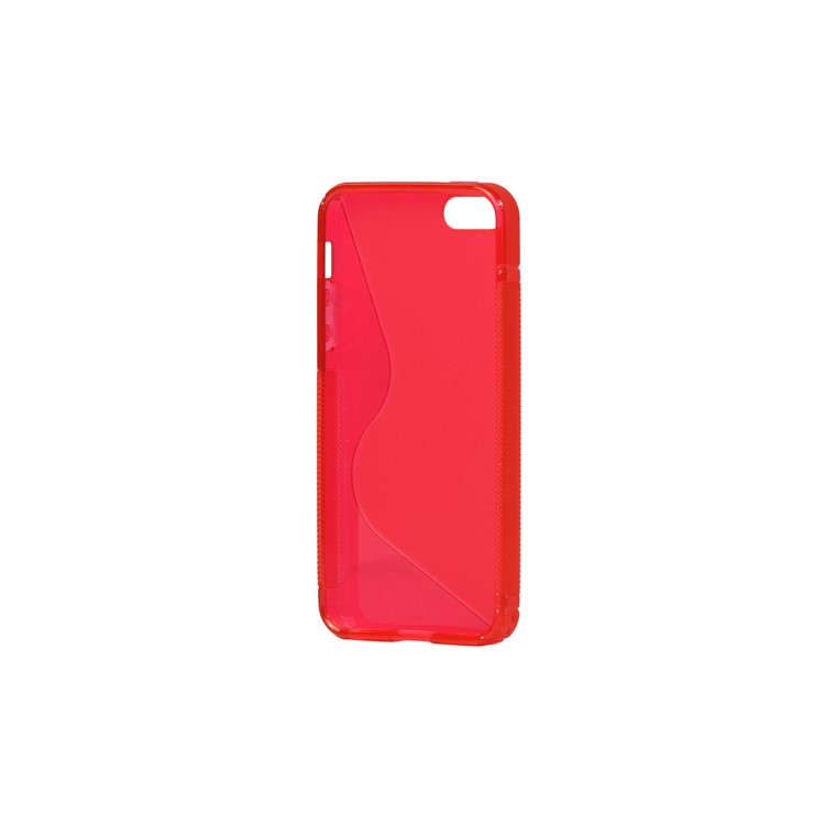 S Shape TPU Gel Case Cover for iPhone 5s 5 - Red-2