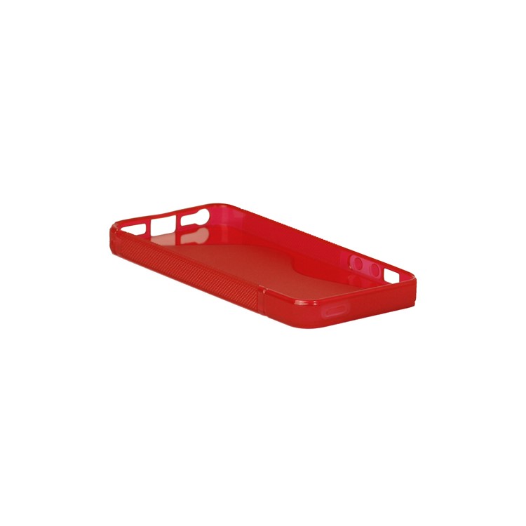 S Shape TPU Gel Case Cover for iPhone 5s 5 - Red-4
