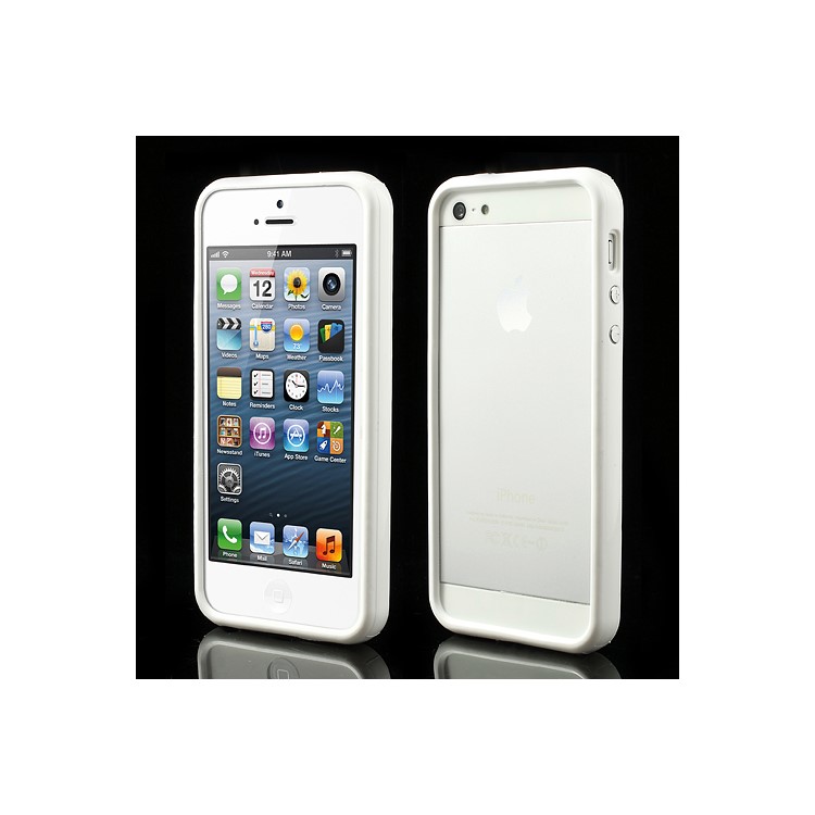 

Stylish Plastic & TPU Bumper Frame Case for iPhone SE 5s 5 - White