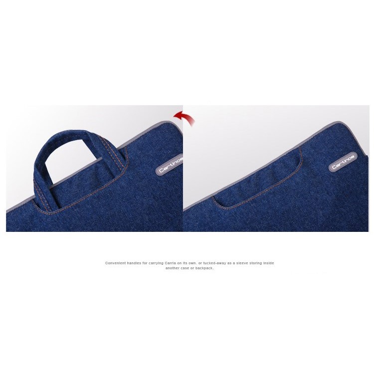 Blue Cartinoe Jean Series Notebook Carrying Case for MacBook Air Pro 13.3 inch, Size: 34 x 26cm-4
