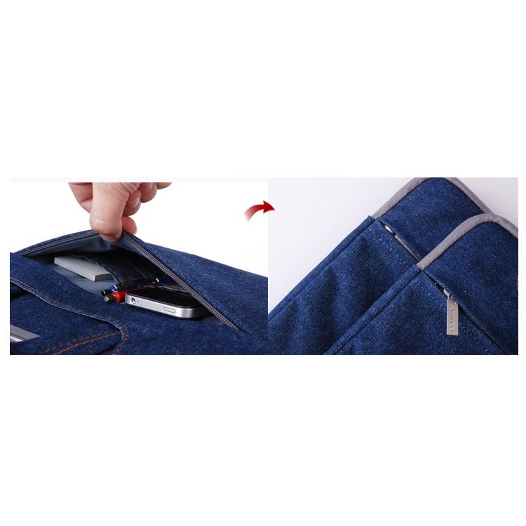 Blue Cartinoe Jean Series Notebook Carrying Case for MacBook Air Pro 13.3 inch, Size: 34 x 26cm-5