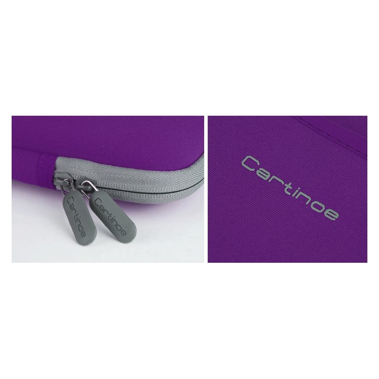 Purple Cartinoe Breath Series Zipper Nylon Notebook Bag Pouch for MacBook Pro 15.4 inch, Size: 36 x 27cm-3