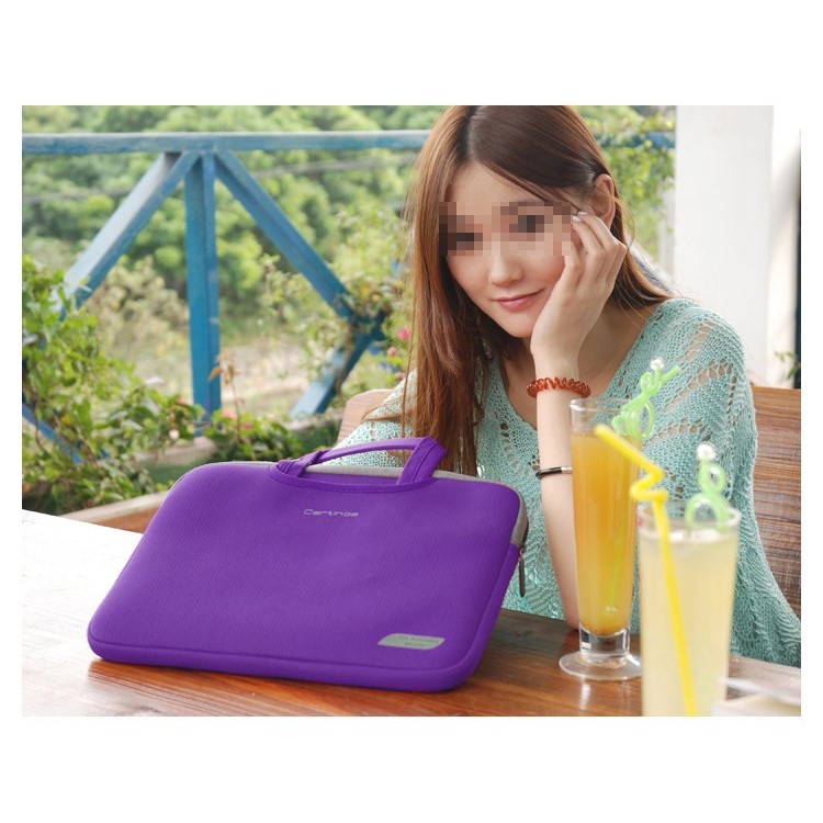 Purple Cartinoe Breath Series Zipper Nylon Notebook Bag Pouch for MacBook Pro 15.4 inch, Size: 36 x 27cm-7