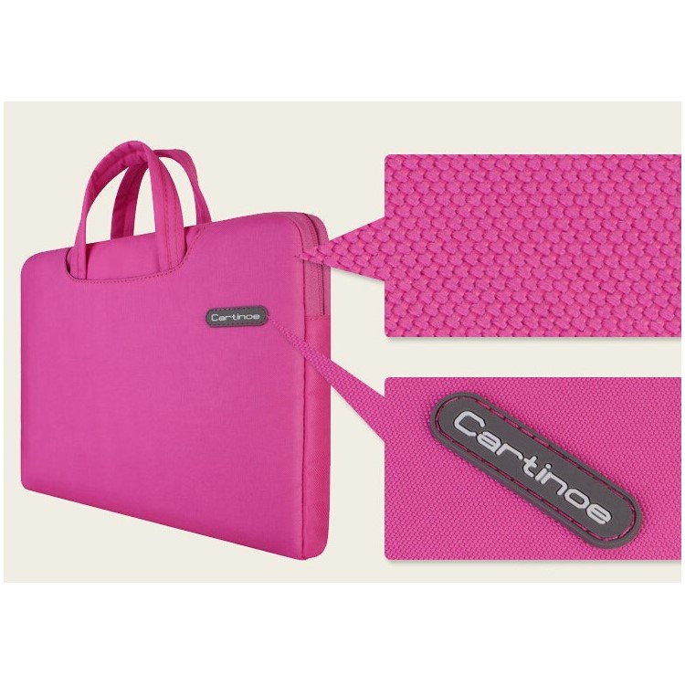 Pink Cartinoe Ambilight Series Zipper Fabric Notebook Handbag Case for MacBook Air Pro 13.3 inch, Size: 34 x 24cm-2