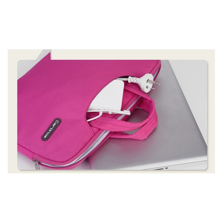 Pink Cartinoe Ambilight Series Zipper Fabric Notebook Handbag Case for MacBook Air Pro 13.3 inch, Size: 34 x 24cm-5
