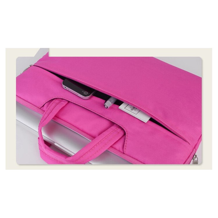 Pink Cartinoe Ambilight Series Zipper Fabric Notebook Handbag Case for MacBook Air Pro 13.3 inch, Size: 34 x 24cm-7