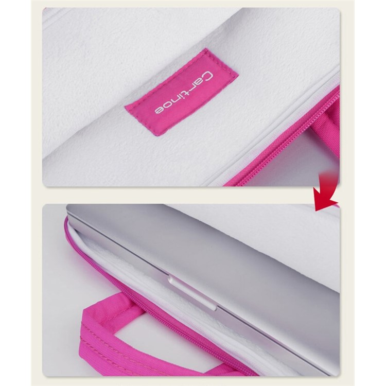 Pink Cartinoe Ambilight Series Zipper Fabric Notebook Handbag Case for MacBook Air Pro 13.3 inch, Size: 34 x 24cm-8