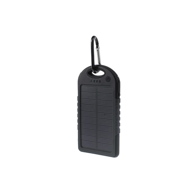 YD-T011 5000mAh Solar Power Bank for iPhone iPod Samsung Sony etc - Black-2
