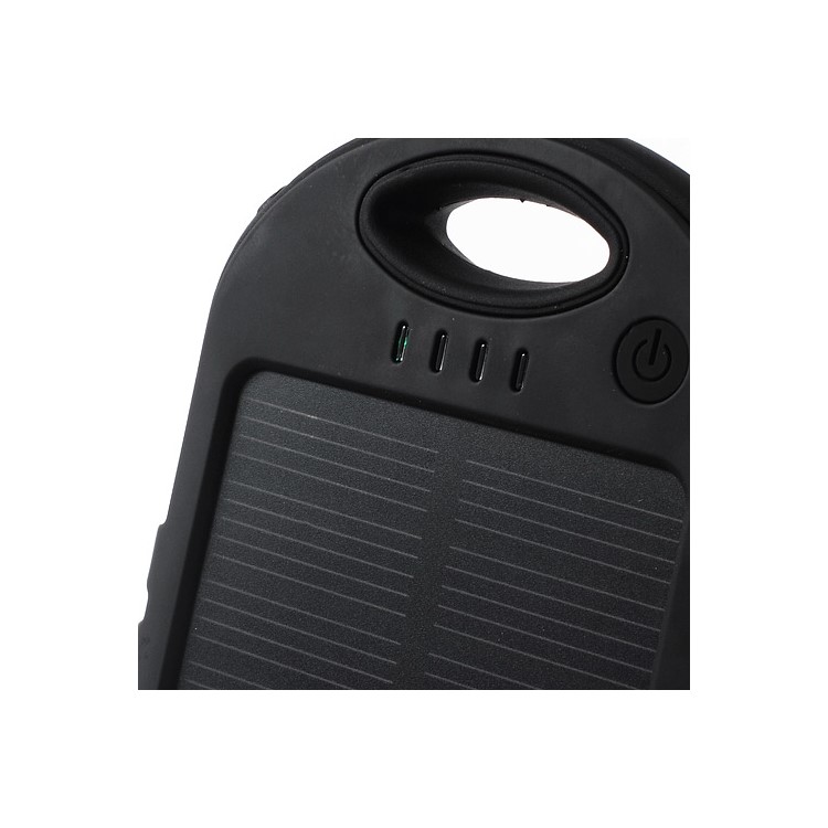 YD-T011 5000mAh Solar Power Bank for iPhone iPod Samsung Sony etc - Black-6