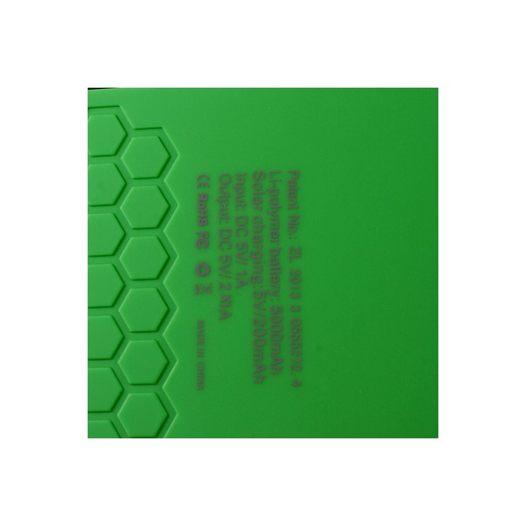 YD-T011 5000mAh Solar Power Bank Charger for iPhone iPod Samsung Sony etc - Black / Green-9