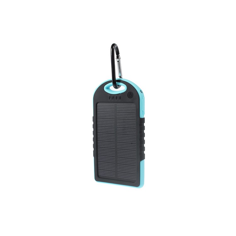 YD-T011 5000mAh Solar Power External Battery Charger for iPhone iPod Samsung Sony etc - Blue-2