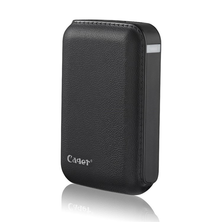 Cager B15 7200mAh Leather Texture Dual-USB Power Bank for iPhone iPad Samsung - Black-3