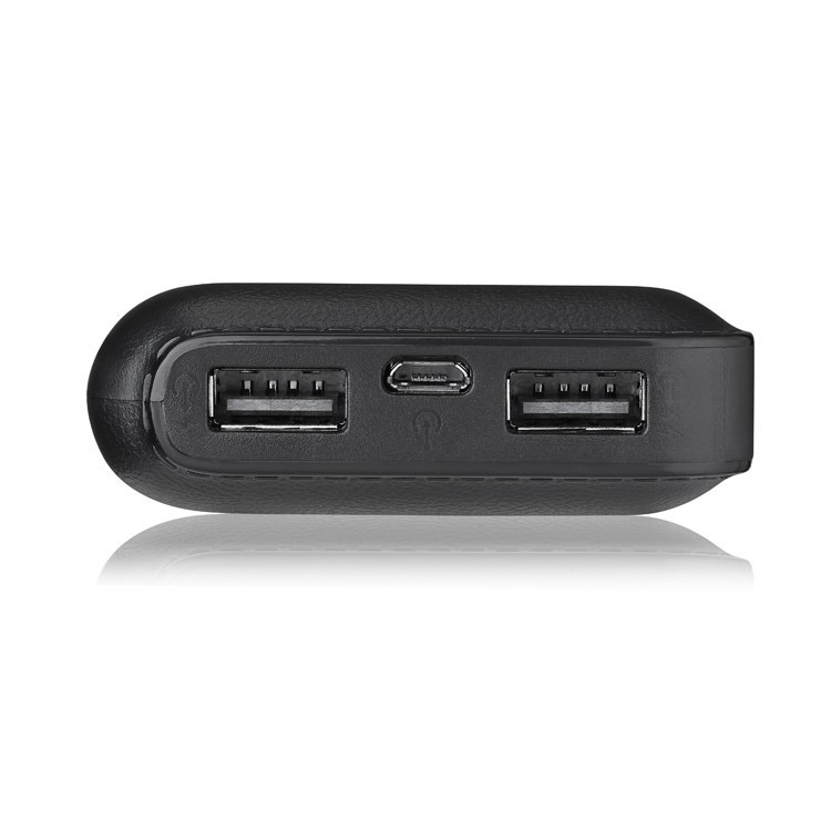 Cager B15 7200mAh Leather Texture Dual-USB Power Bank for iPhone iPad Samsung - Black-7
