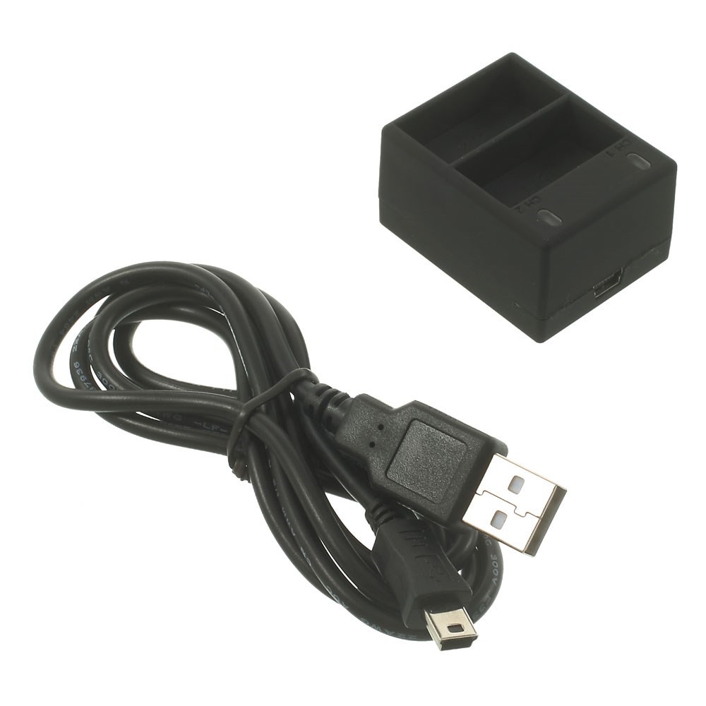 Twin Dual USB Battery Charger Charging Pack for Gopro Hero3+ / 3 with Mini USB Cable-5