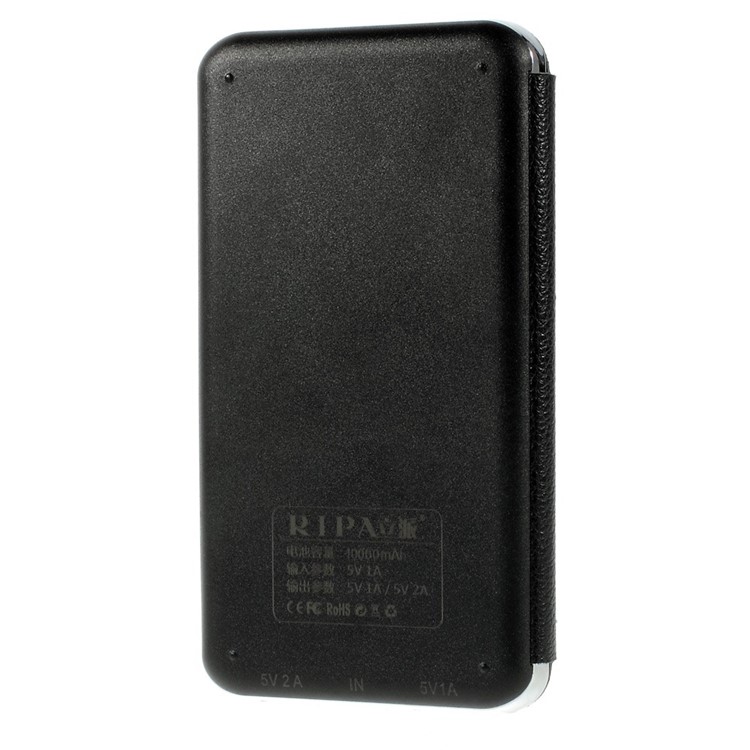 RIPA 10000mAh Dual Outputs Solar Panel Power Bank with Front Flip Cover-4