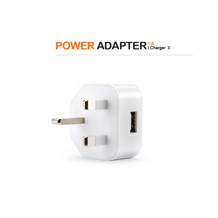 Pisen I Charger II 1A Power Adapter for iPhone iPad mini Samsung HTC - UK Plug-3