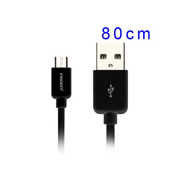 

Pisen 0.8M Micro USB Data Sync Charge Cable for Samsung HTC Sony LG Huawei Xiaomi Etc - Black, Galaxy S4 I9500