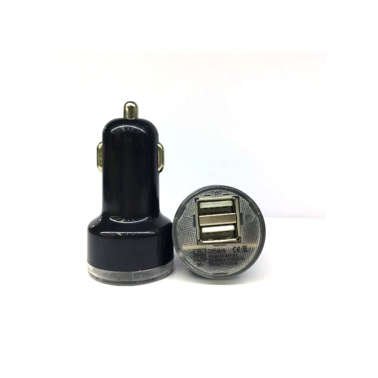 Dual USB Car Charger Adapter for iPad iPhone Samsung Galaxy Tab 2.1A - Black-1