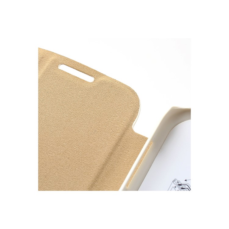 2400mAh Keva Leather Flip Extended Battery Cover Housing for Samsung Galaxy Grand i9082 - White