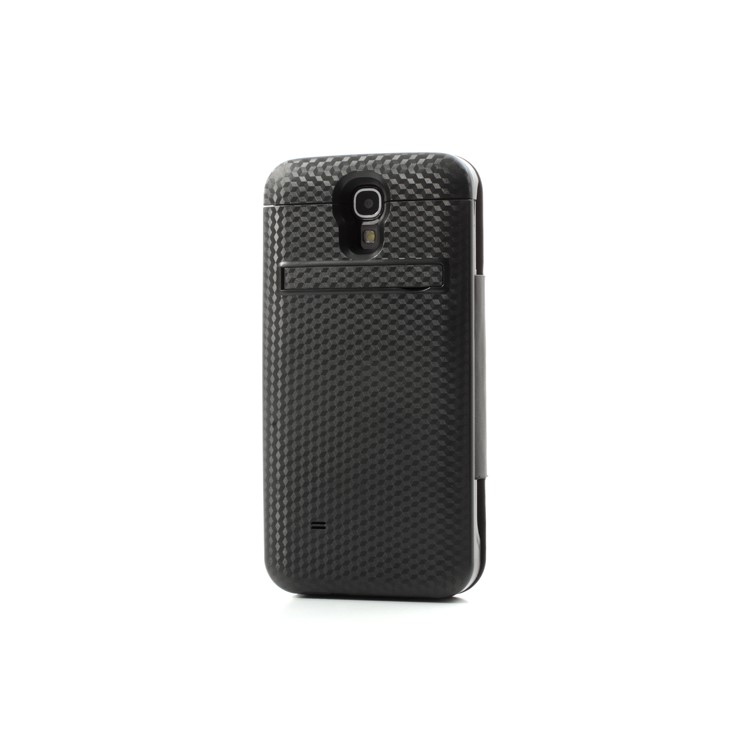 Black S-View Battery Charger Case Flip Cover for Samsung Galaxy Mega 6.3 I9200, with Wake up / Sleep Function-2