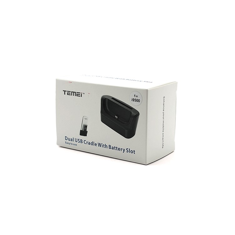 Dual USB Cradle Dock Charger with Battery Slot for Samsung Galaxy S IV S4 i9500 i9502 i9505-12