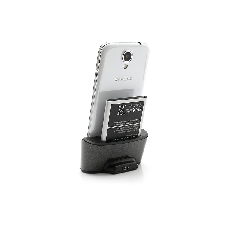 Dual USB Cradle Dock Charger with Battery Slot for Samsung Galaxy S IV S4 i9500 i9502 i9505-2