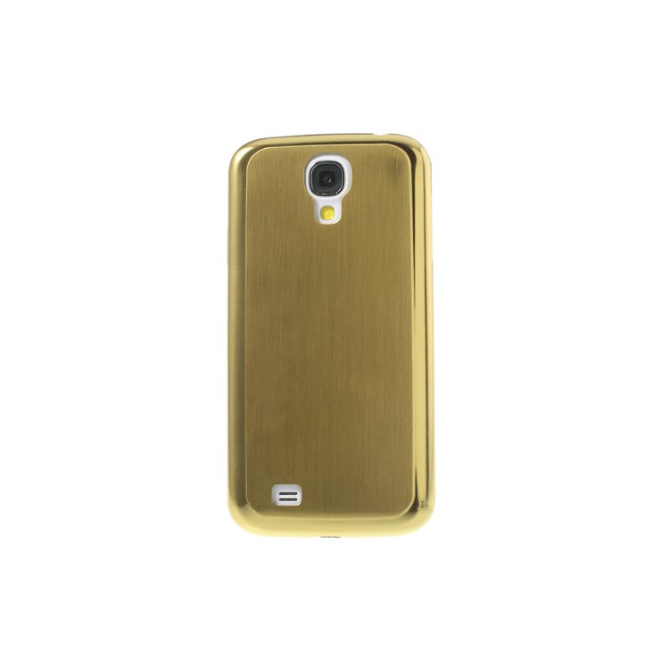 Gold Durable Brushed & Electroplated Metal Hard Cover for Samsung Galaxy S IV I9500-2