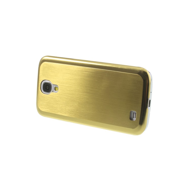Gold Durable Brushed & Electroplated Metal Hard Cover for Samsung Galaxy S IV I9500-3