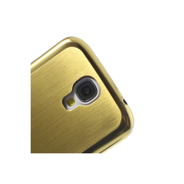 Gold Durable Brushed & Electroplated Metal Hard Cover for Samsung Galaxy S IV I9500-5
