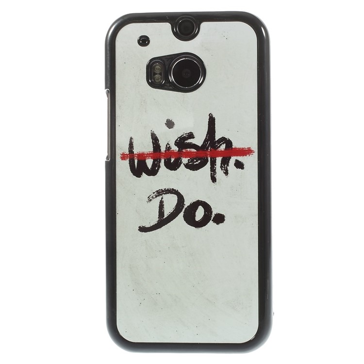 Aluminum Skin Hard Plastic Shell Phone Protector for HTC One M8 , Wish Do,1