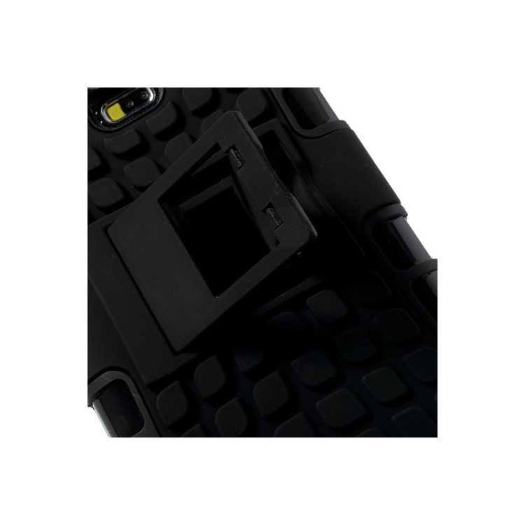 Skid-proof PC + TPU Hybrid Case w/ Kickstand for Samsung Galaxy S5 G900 - Black-7