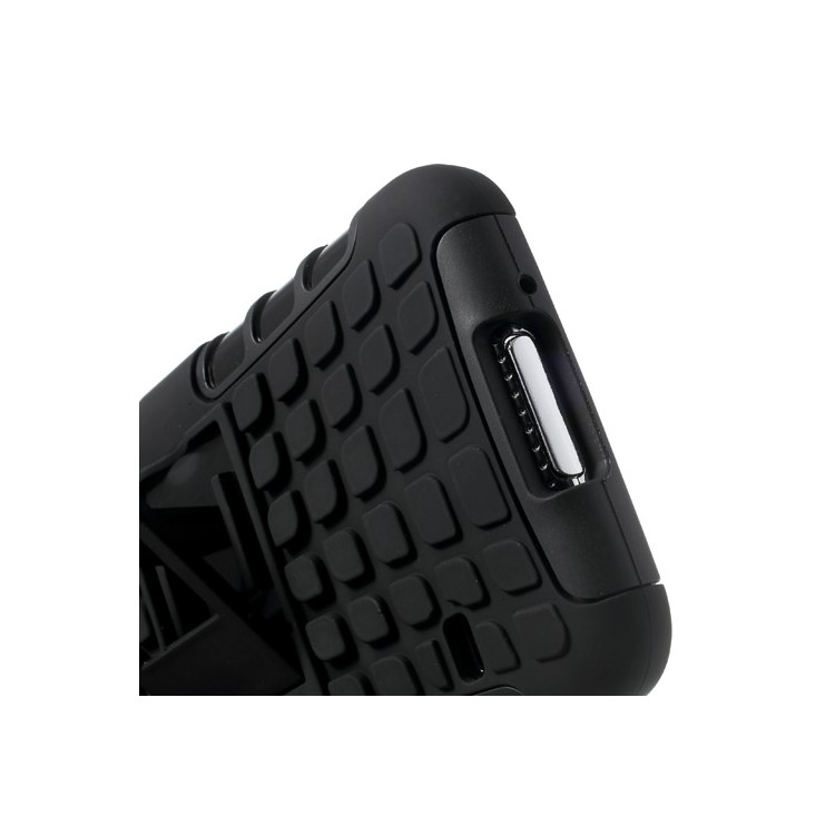 Skid-proof PC + TPU Hybrid Case w/ Kickstand for Samsung Galaxy S5 G900 - Black-8