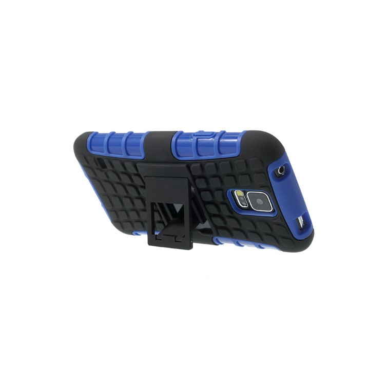 Skid-proof PC + TPU Protective Case w/ Kickstand for Samsung Galaxy S5 G900 - Blue-5
