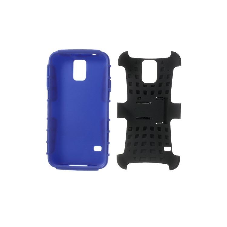 Skid-proof PC + TPU Protective Case w/ Kickstand for Samsung Galaxy S5 G900 - Blue-9