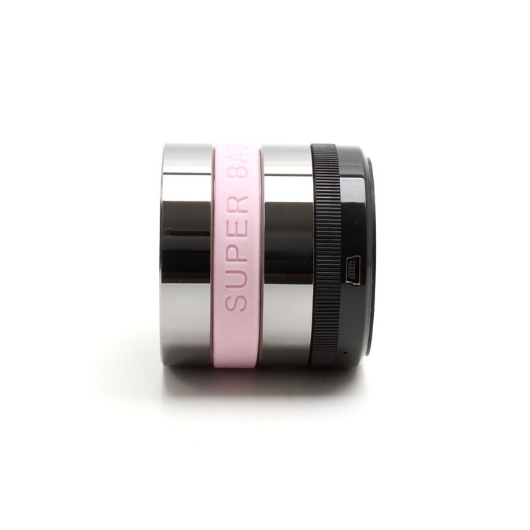 HI-FI Super Bass Bluetooth / TF / Handsfree Phone Intelligent Voice Speaker - Pink