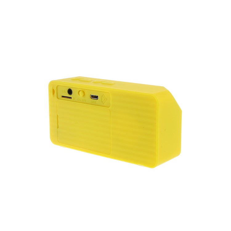 Yellow Rectangle Bluetooth Speaker Support TF Card / FM / Hands-free Call / Line-in (S01)-3