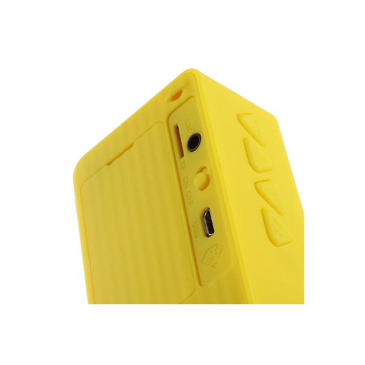 Yellow Rectangle Bluetooth Speaker Support TF Card / FM / Hands-free Call / Line-in (S01)-4