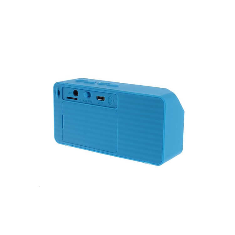 Blue Rectangle Bluetooth Speaker Support TF Card / FM / Hands-free Call / Line-in (S01)-2