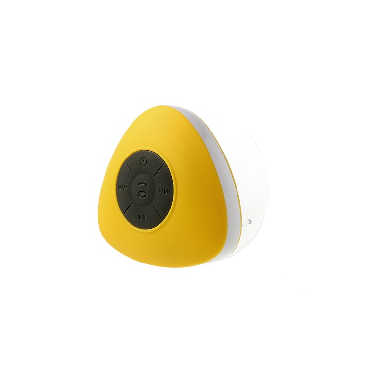 Mini Suction Cup Wireless Bluetooth Waterproof Speaker with MIC - Yellow-2