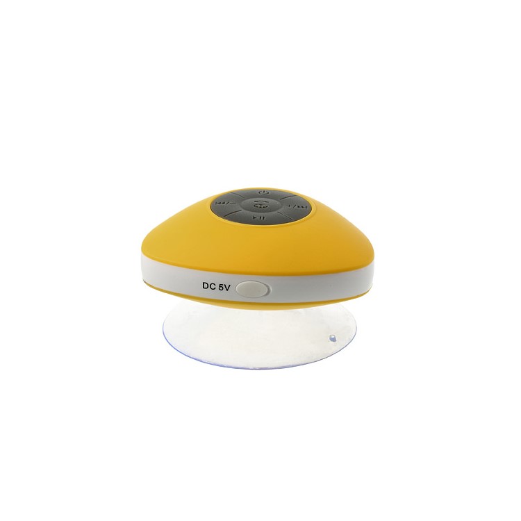 Mini Suction Cup Wireless Bluetooth Waterproof Speaker with MIC - Yellow-4