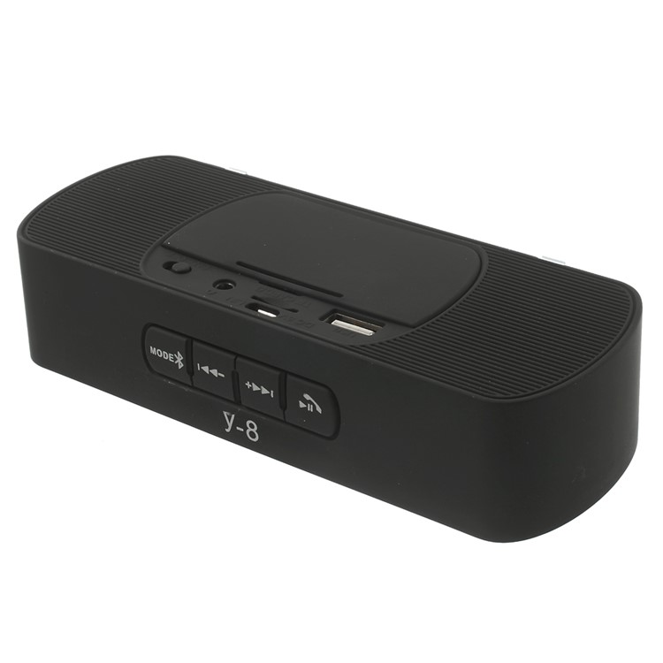 Black Y8 Portable Super Bass Bluetooth Speaker with MIC Support FM / U Disk / TF Card / AUX-input-4
