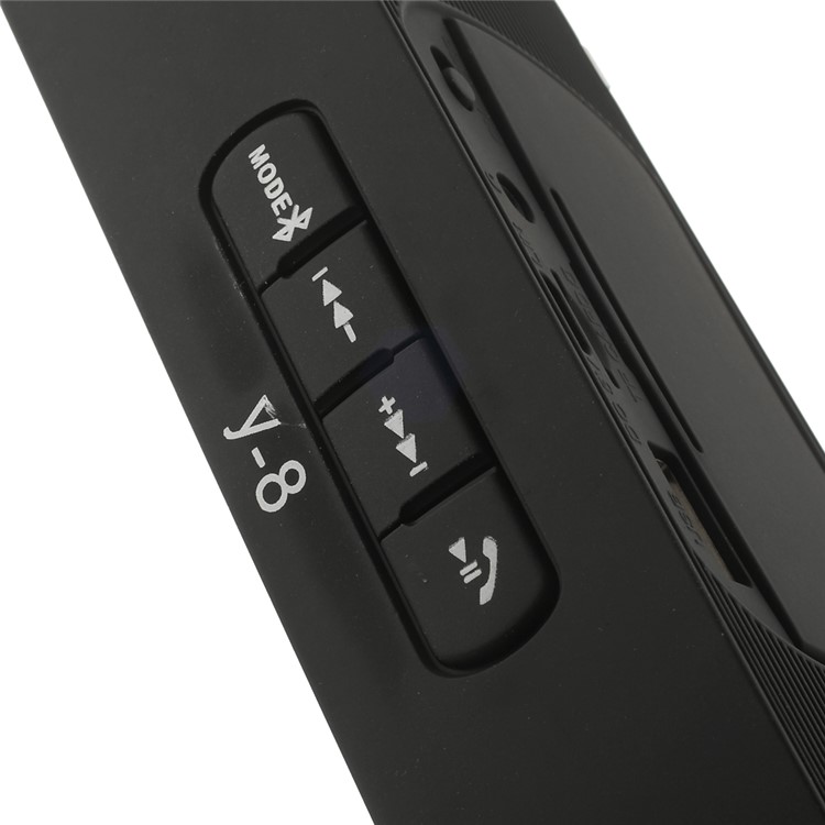 Black Y8 Portable Super Bass Bluetooth Speaker with MIC Support FM / U Disk / TF Card / AUX-input-7