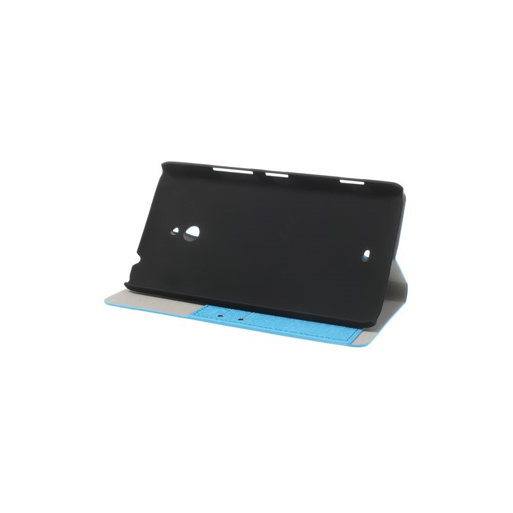 For Nokia Lumia 1320 RM-994 RM-995 RM-996 Wood Grain Stand Leather Case - Blue